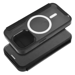   SMART MAG MagSafe-kompatibilis könyvtok iPhone 16 Plus - fekete