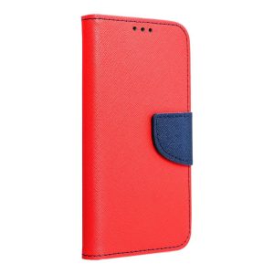FANCY könyvtok iPhone 16 Plus - piros-kék