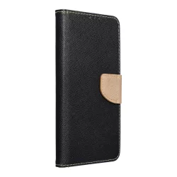 FANCY könyvtok iPhone 16 Plus - fekete-arany