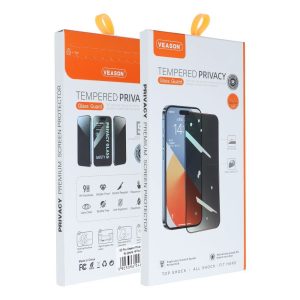 6D Pro Veason Privacy Glass edzett üveg fekete szegéllyel iPhone 16 Pro