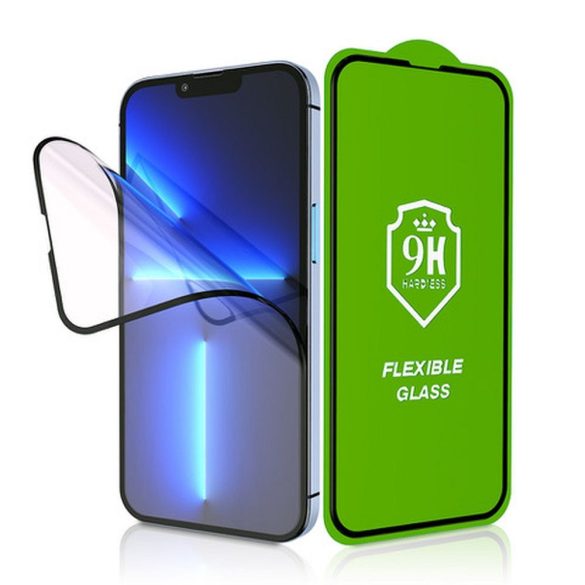 Bestsuit Flexible Hybrid Glass 5D edzett üveg fekete szegéllyel iPhone 16