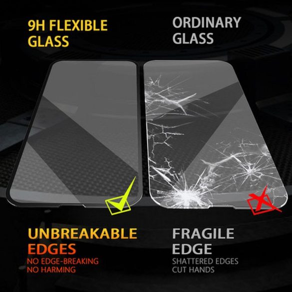 Bestsuit Flexible Hybrid Glass 5D edzett üveg fekete szegéllyel iPhone 16