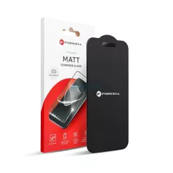   Forcell Matt Glass edzett üveg fekete szegéllyel iPhone 14 Pro