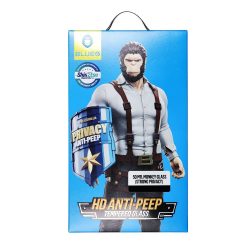   5D Mr. Monkey Glass Strong Privacy edzett üveg fekete szegéllyel Apple iPhone 16 Pro Max