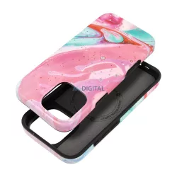   FORCELL F-PROTECT Mirage, katonai csepp-tesztelt tok kompatibilis a MagSafe-val IPHONE 16 PRO MAX rózsaszín márványhoz