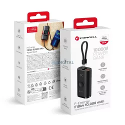   FORCELL F-ENERGY F10K4 powerbank compatible with Apple Watch PD QC3.0 3A 22,5W 10000 mAh black