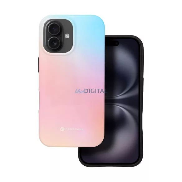 FORCELL F-PROTECT Mirage, katonai csepp-tesztelt tok kompatibilis MagSafe az IPHONE 16 rózsaszín kékhez