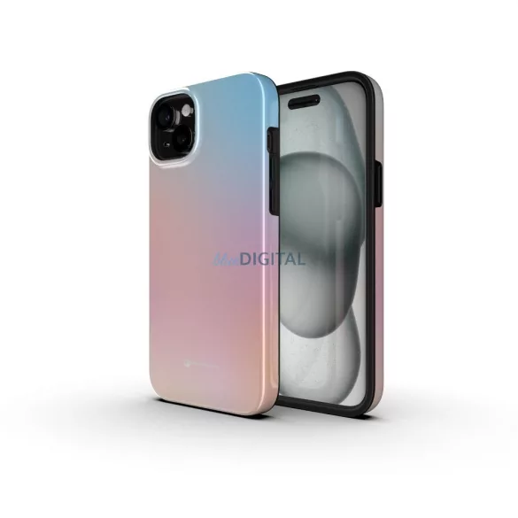 FORCELL F-PROTECT Mirage, katonai csepp-tesztelt tok kompatibilis MagSafe az IPHONE 16 PLUS-hoz rózsaszín kék
