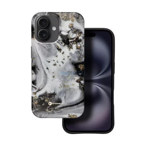 FORCELL F-PROTECT Mirage, Katonai csepp-tesztelt tok kompatibilis MagSafe az IPHONE 16 ezüst ködhöz