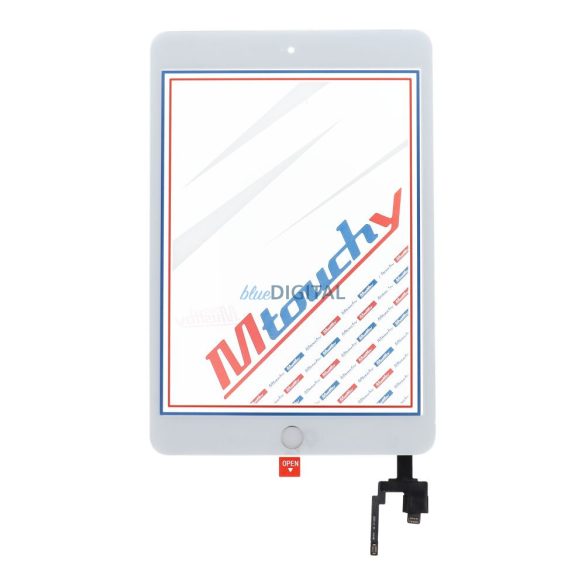 MUSTTBY érintőképernyő + ragasztócsík + Home gomb iPad Mini 3 - fehér