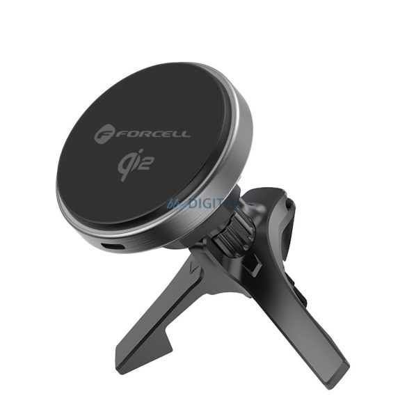 Forcell F-Grip Rapid Charge MagSafe-kompatibilis vezeték nélküli autós töltő Qi2 15W - fekete