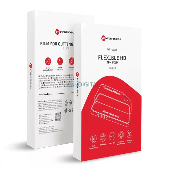 Cutting film cutting machine-hez Forcell F-Protect Flexible HD 196 x 125 mm 25 db átlátszó