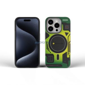 Forcell F-Protect MagSafe-kompatibilis tok iPhone 16 Pro - zöld mintás