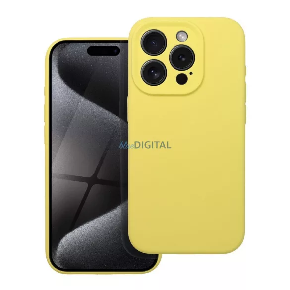 SILICONE tok 2mm iPhone 16 Pro Max - sárga