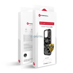   Forcell F-Protect MagSafe-kompatibilis tok iPhone 16 Plus - szürke terepmintás