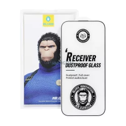   5D Mr. Monkey Glass (Strong Dustproof) üvegfólia fekete szegéllyel iPhone 16 Pro Max