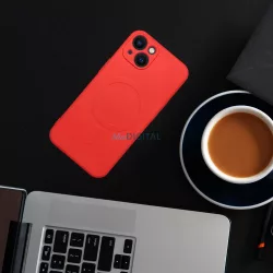   SILICONE MAG COVER MagSafe-kompatibilis tok iPhone 16 - piros