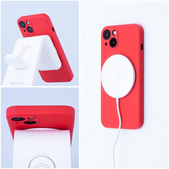 SILICONE MAG COVER MagSafe-kompatibilis tok iPhone 16 - piros