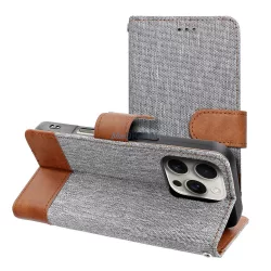 JEANS könyvtok iPhone 16 Plus - szürke