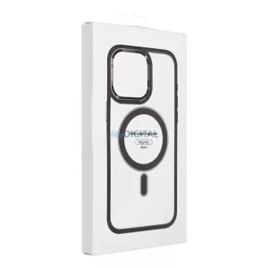 COLOR EDGE MAG COVER MagSafe-kompatibilis tok Samsung Galaxy S25 - átlátszó fekete szegéllyel