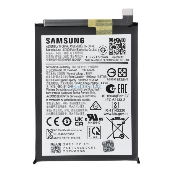 Akkumulátor (gyári ServicePack) EB-BA226ABY Samsung Galaxy A22 5G (A226B) [GH81-20698A]