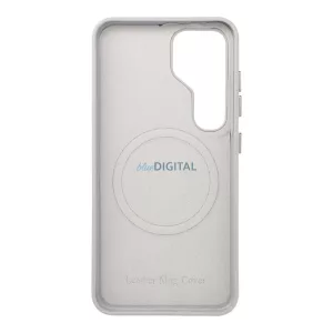 BŐR MAG COVER tok a SAMSUNG S25 szürke bőrhöz