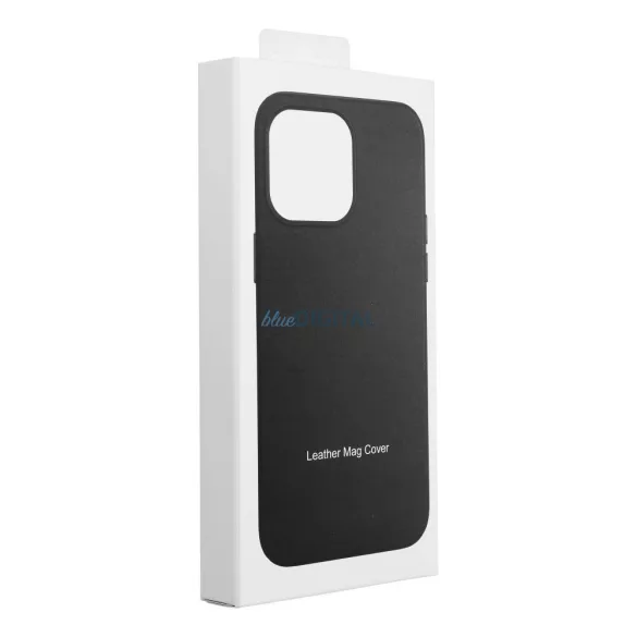 LEATHER MAG COVER MagSafe-kompatibilis tok Samsung Galaxy S25 Plus - fekete