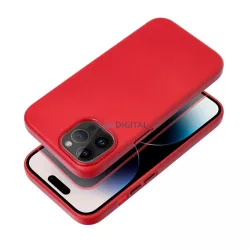   LEATHER MAG COVER MagSafe-kompatibilis tok Samsung Galaxy S25 Plus - piros