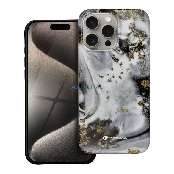FORCELL F-PROTECT Mirage, katonai csepp-tesztelt tok kompatibilis MagSafe az IPHONE 15 PRO MAX ezüst ködhöz