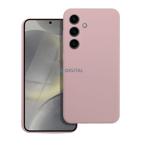 SILICONE 2mm tok Samsung Galaxy S25 Plus - halvány rózsaszín