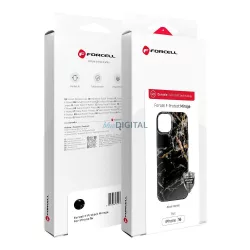   FORCELL F-PROTECT Mirage, katonai csepp-tesztelt tok kompatibilis MagSafe az IPHONE 15 fekete márványhoz