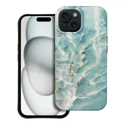   FORCELL F-PROTECT Mirage, Katonai csepp-tesztelt tok kompatibilis MagSafe az IPHONE 15 zöld márványhoz