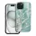 FORCELL F-PROTECT Mirage, Katonai csepp-tesztelt tok kompatibilis MagSafe az IPHONE 15 zöld márványhoz