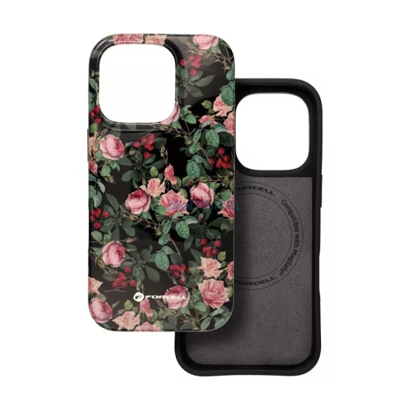 FORCELL F-PROTECT Mirage, katonai csepp-tesztelt tok kompatibilis MagSafe az IPHONE 15 rose dráma számára