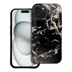   FORCELL F-PROTECT Mirage, katonai csepp-tesztelt tok kompatibilis MagSafe az IPHONE 15 PRO fekete márványhoz