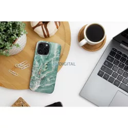   FORCELL F-PROTECT Mirage, katonai csepp-tesztelt tok kompatibilis MagSafe az IPHONE 15 PRO zöld márványhoz