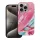 FORCELL F-PROTECT Mirage, katonai csepp-tesztelt tok kompatibilis MagSafe az IPHONE 15 PRO rózsaszín márványhoz