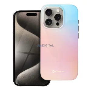 FORCELL F-PROTECT Mirage, katonai csepp-tesztelt tok kompatibilis MagSafe az IPHONE 15 PRO-hoz rózsaszín kék