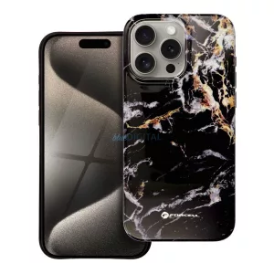 FORCELL F-PROTECT Mirage, katonai csepp-tesztelt tok kompatibilis MagSafe az IPHONE 15 PRO MAX fekete márványhoz