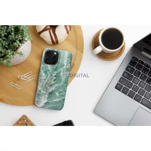 FORCELL F-PROTECT Mirage, katonai csepp-tesztelt tok kompatibilis MagSafe az IPHONE 15 PRO MAX zöld márványhoz