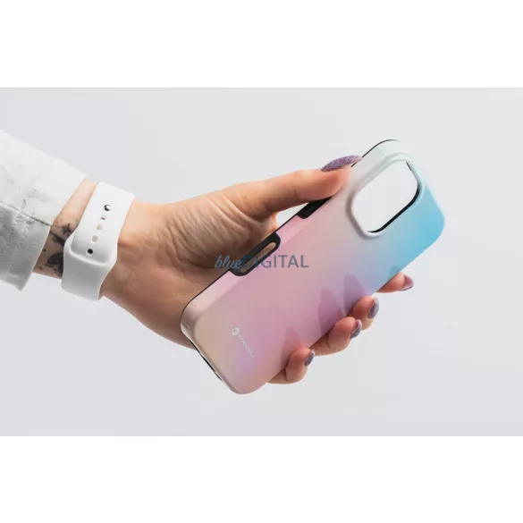 FORCELL F-PROTECT Mirage, katonai csepp-tesztelt tok kompatibilis MagSafe az IPHONE 15 PRO MAX készülékhez rózsaszín kék