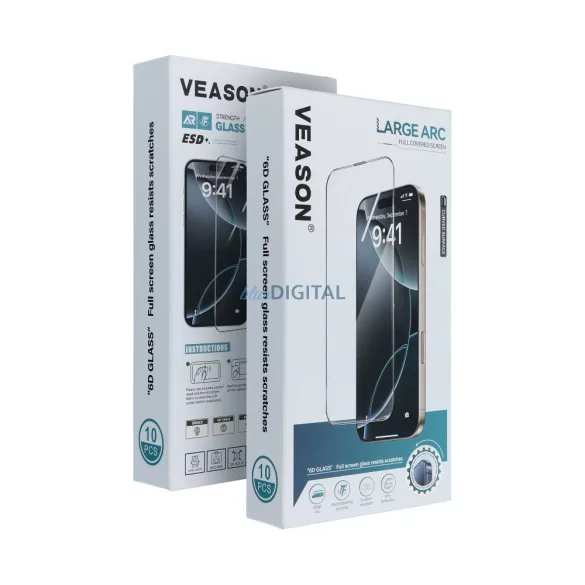 6D Pro Veason Glass (10 az 1-ben készlet) – iPhone 12 Pro Max, fekete
