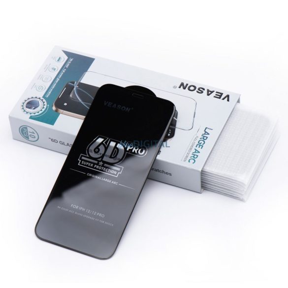 Veason 6D Pro edzett üveg fekete szegéllyel iPhone X/XS - 10 db