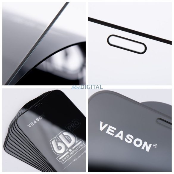 Veason 6D Pro edzett üveg fekete szegéllyel iPhone X/XS - 10 db