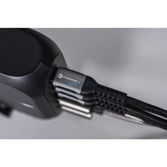 Forcell C257 F-ENERGY USB-A - Lightning kábel 12W 2.4A 3m - fekete