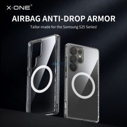   X-One Dropguard Magnetic Case Pro MagSafe-kompatibilis tok Samsung Galaxy S25 - átlátszó