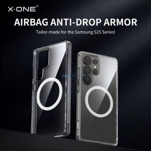 X-One Dropguard Magnetic Case Pro MagSafe-kompatibilis tok Samsung Galaxy S25 - átlátszó