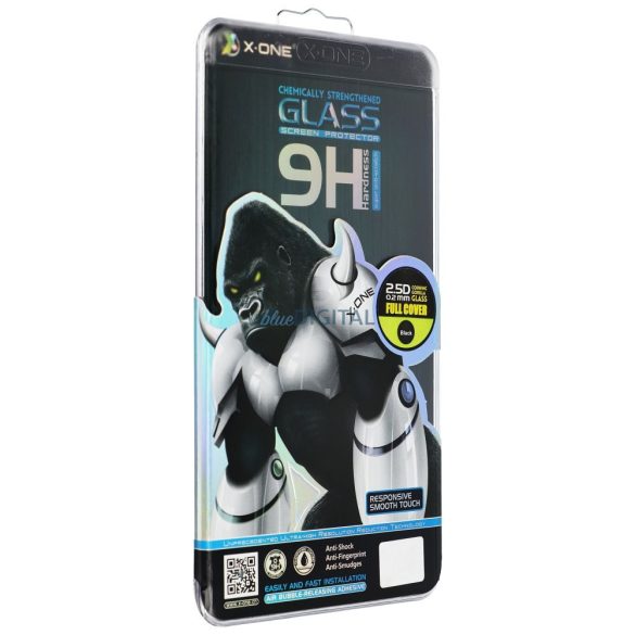 X-One 9H edzett üveg fekete szegéllyel Samsung Galaxy S25