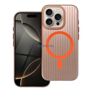SIMPLY MagSafe-kompatibilis tok iPhone 16 Pro - rózsaarany színű