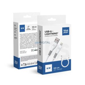 Blue Star DC99I USB-A - Lightning kábel 12W 2A 1m - fehér